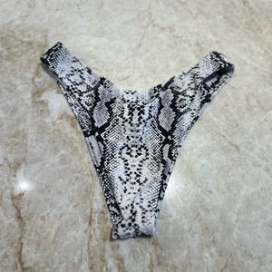 Miscellaneous snake print bikini bottom